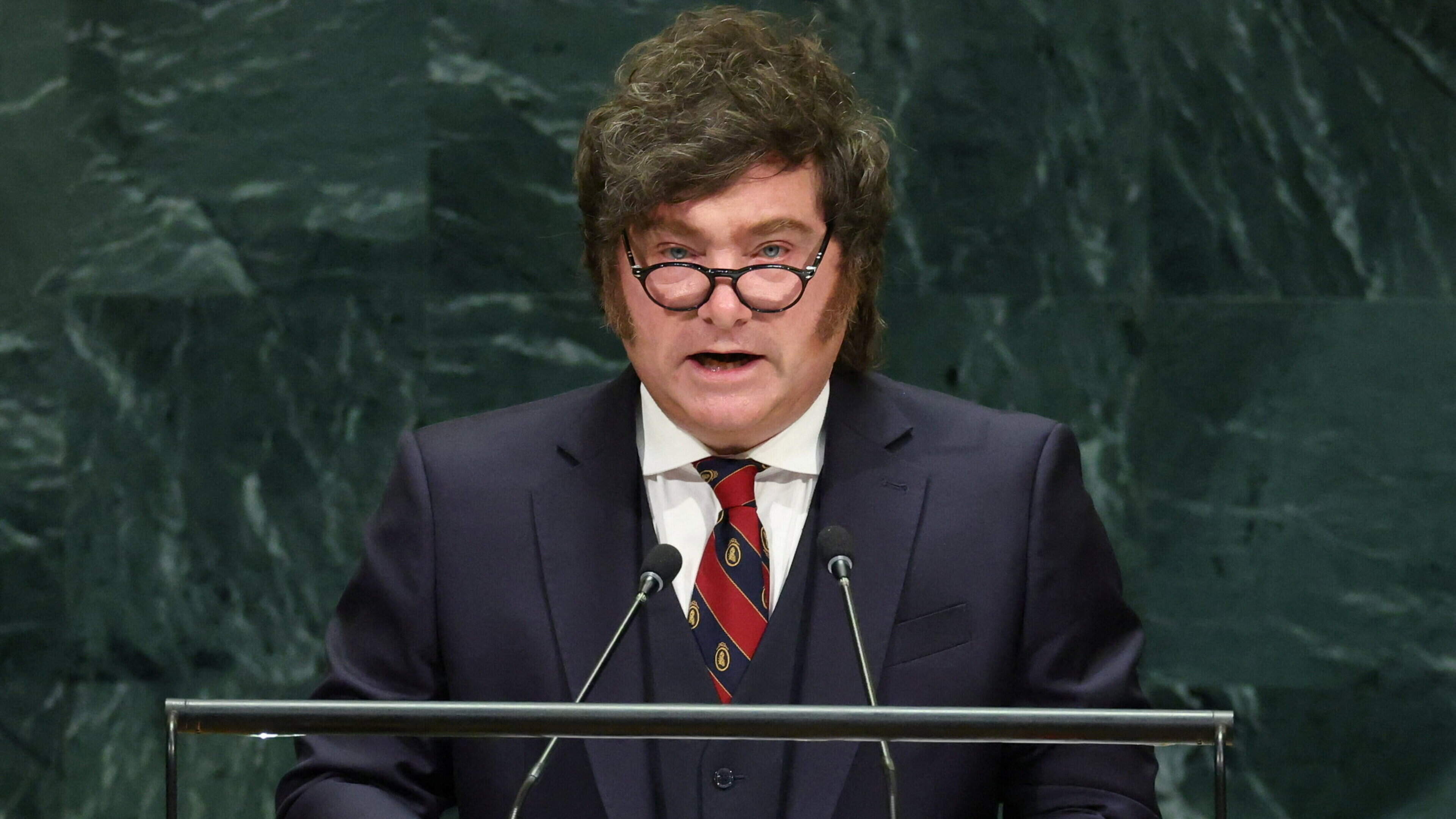 Argentine leader Milei uses UN speech to demand talks with Burnham on handing over sovereignty of Falklands